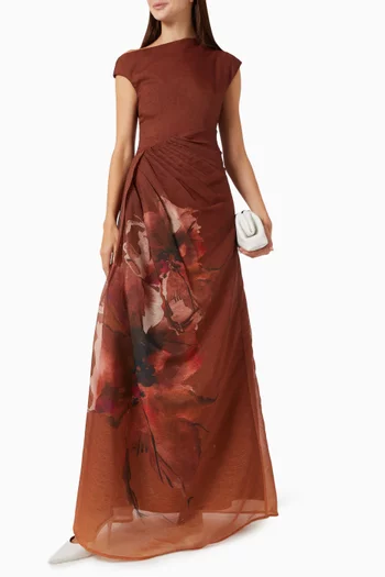 Azara Floral-print Maxi Dress
