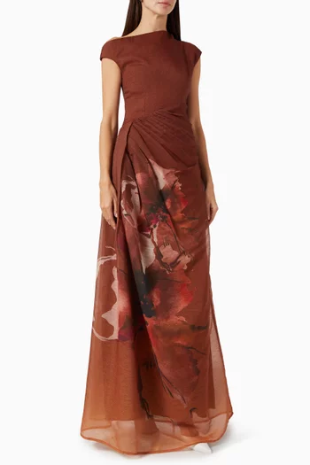 Azara Floral-print Maxi Dress