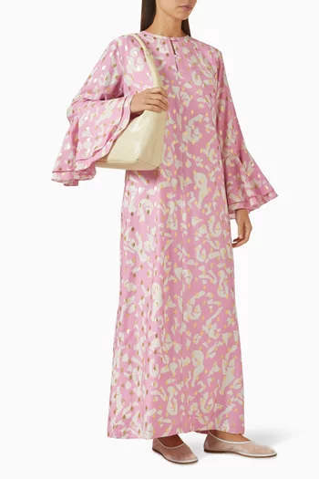 فستان بيلا طويل بكشكش