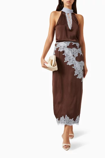 Lace-panel Top in Viscose