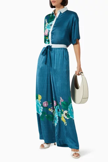 Waterbeds Lounge Pants in Viscose Satin