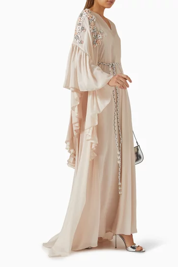 قفطان مزين بنقشة زهور