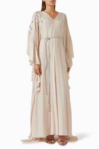 قفطان مزين بنقشة زهور