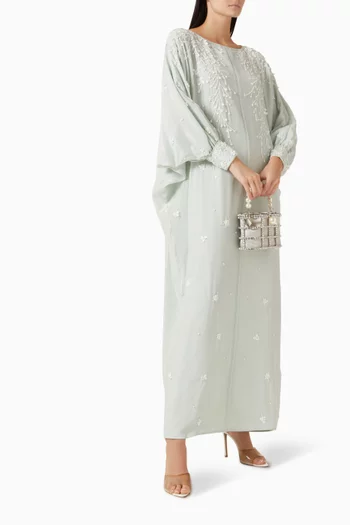 قفطان مزين بنقشة زهور