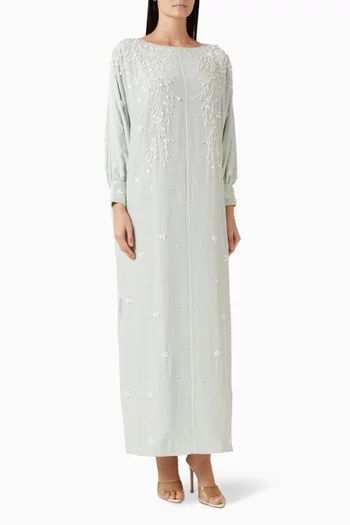 قفطان مزين بنقشة زهور