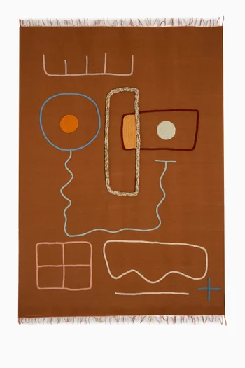 Afaf Blanket in Wool & Cotton-blend