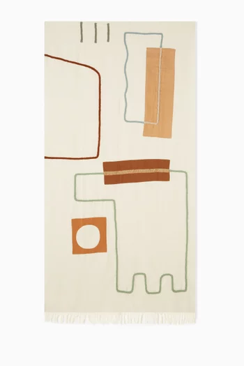 Zisou Blanket in Wool & Cotton-blend