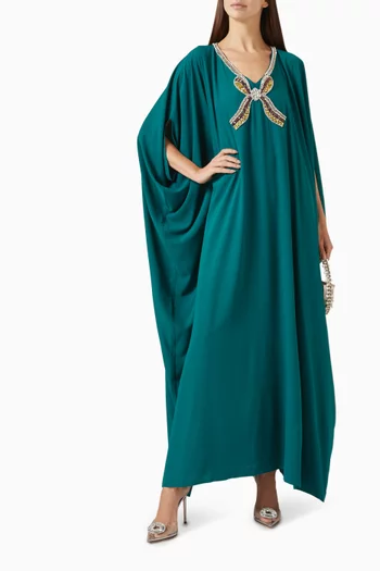 قفطان مطرز بعقدة