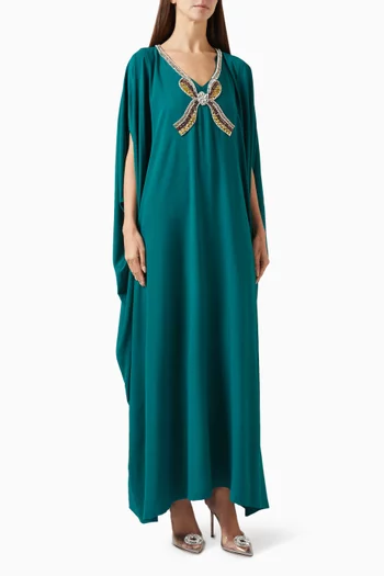 قفطان مطرز بعقدة