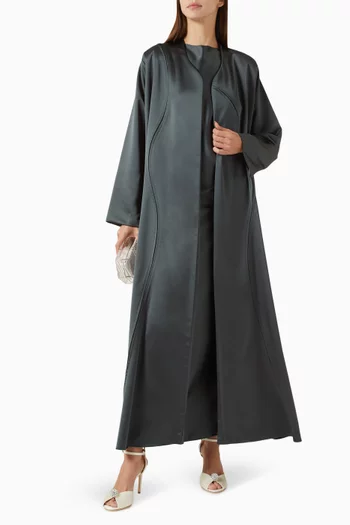 Structured Lines 3-piece Abaya Set