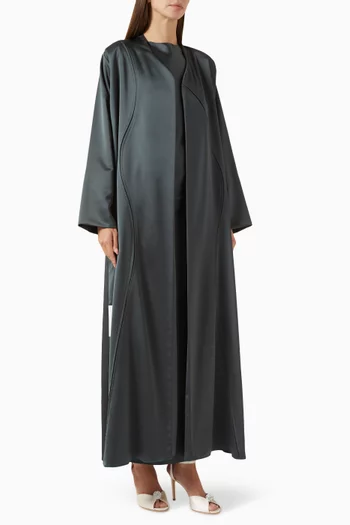 Structured Lines 3-piece Abaya Set