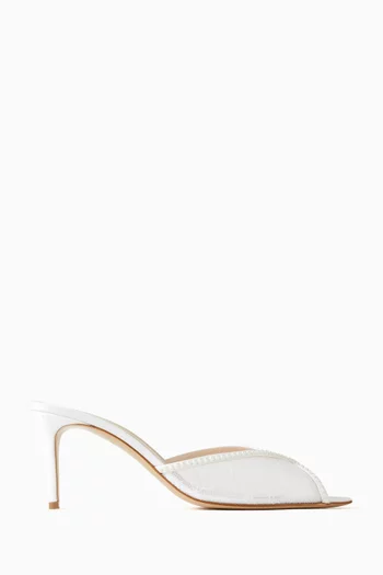 Katy 75 Mule Sandals in Lace & Satin