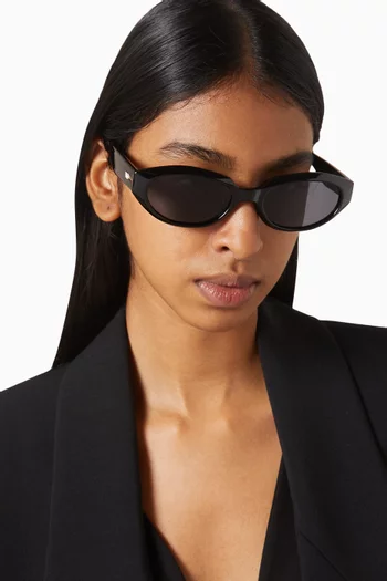 نظارة شمسية لو بيجو بإطار بيضاوي بوليمر