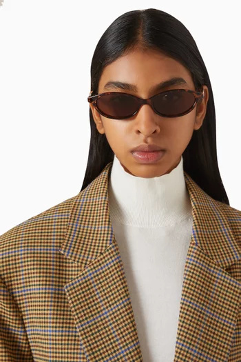 نظارة شمسية داسك فول بإطار بيضاوي بوليمر