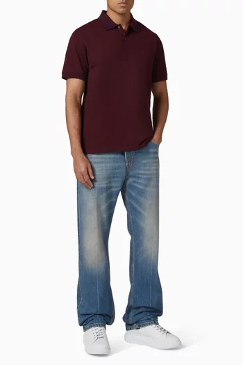 Logo Polo Shirt in Cotton Piquet
