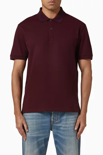 Logo Polo Shirt in Cotton Piquet