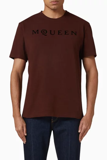 Flockled Logo T-shirt in Cotton