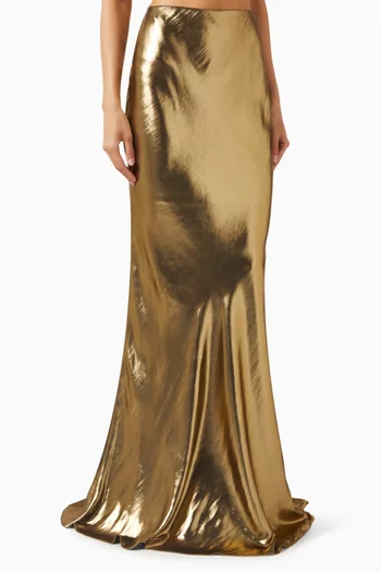 Metallic Maxi Skirt