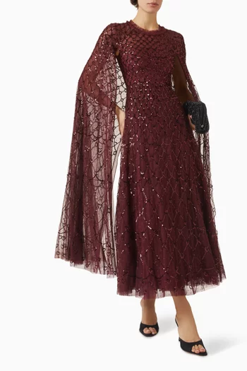 Heart Lattice Ankle Gown