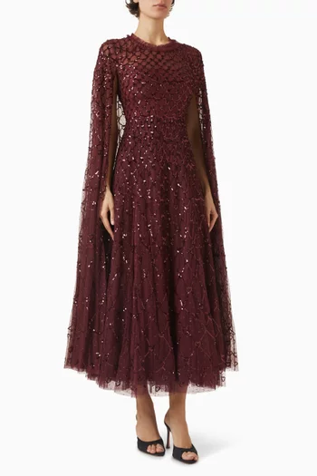 Heart Lattice Ankle Gown