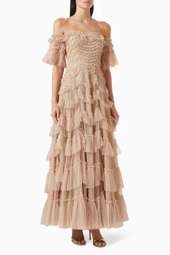 Avivana Off-shoulder Gown in Tulle