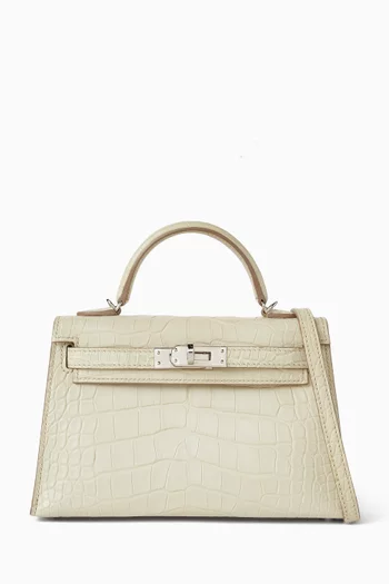 Unused Mini Kelly 20 Bag in Alligator Leather