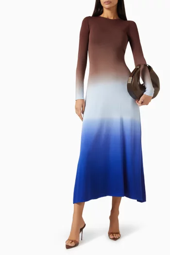 Dora Ombré Dress in Viscose Blend