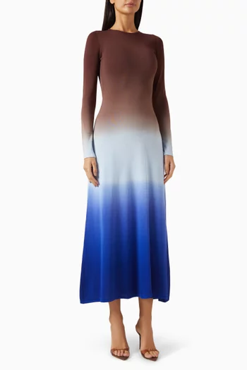 Dora Ombré Dress in Viscose Blend