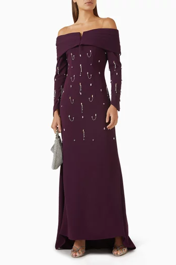 Crystal-embellished Gown