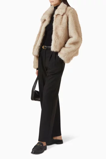 Cropped Jacket in Vegan Fur