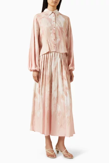 Valle Shirt & Skirt Set in Viscose-rayon