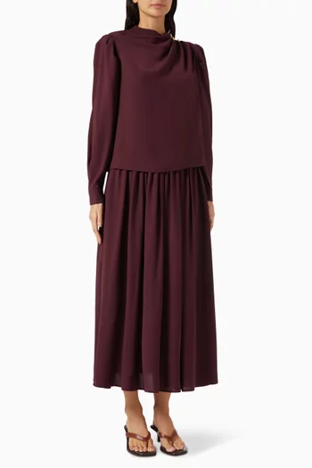 Top & Skirt Set in Crepe