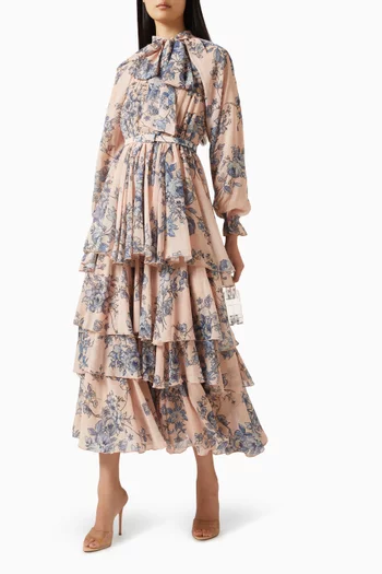 Roza Layered Dress in Chiffon