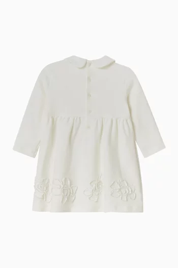 Appliqué Flowers Dress in Fleece