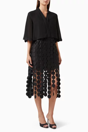 Cape-style Midi Dress