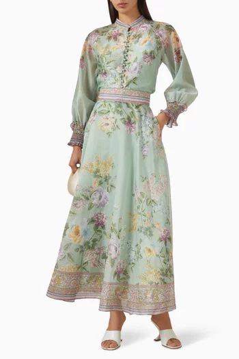 Printed Top & Skirt Set