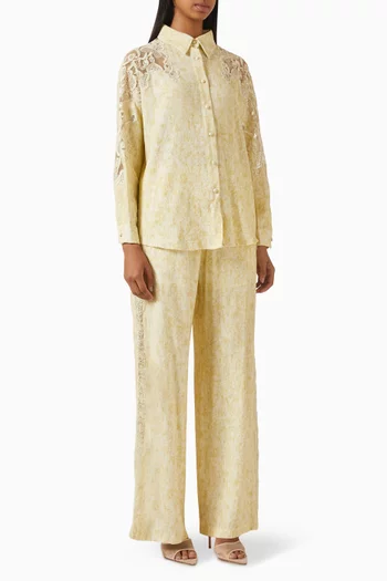 Embroidered Shirt & Pants Set