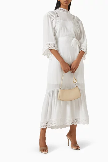 فستان متوسط الطول بحزام