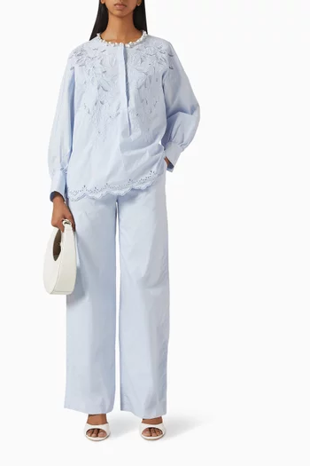 Embroidered Shirt & Pants Set