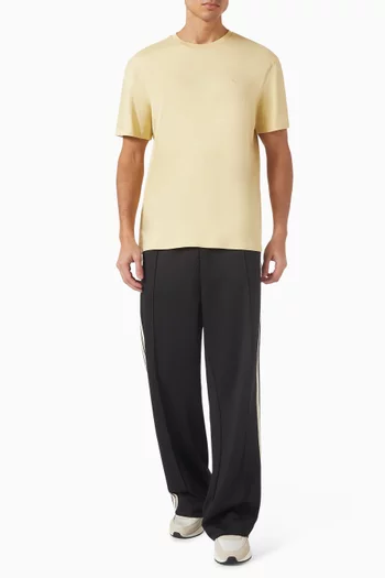 تي شيرت بتطريز شعار الماركة قطن سوبيما