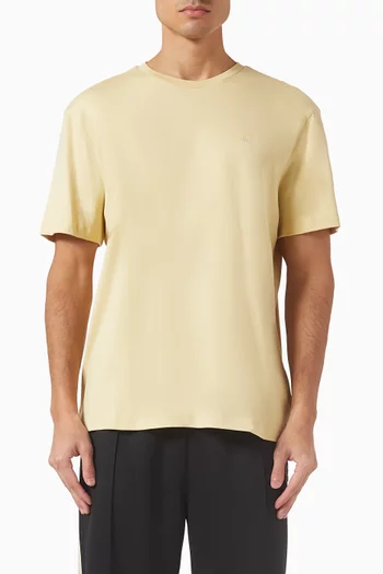 تي شيرت بتطريز شعار الماركة قطن سوبيما