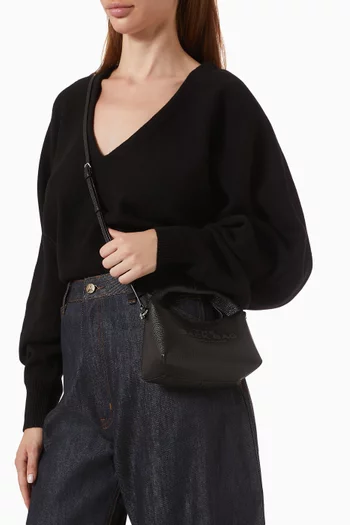 The Micro Crossbody Sack Bag in Leather