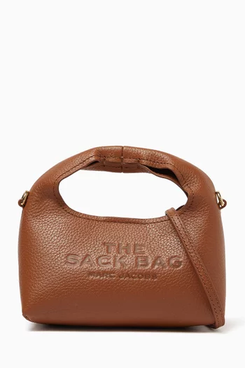 The Micro Crossbody Sack Bag in Leather