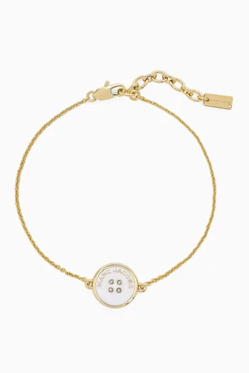 The Button Chain Bracelet in Plated-brass