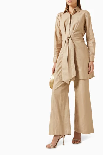 Wide-leg Pants in Linen