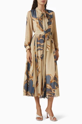 Floral-print Midi Dress