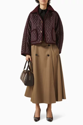 جاكيت فلوريستون قصير نايلون مبطّن