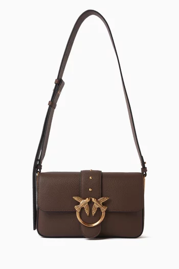 حقيبة كتف لوف وان ميني بتصميم انسيابي جلد