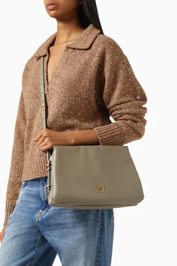 One, Two, Three Shoulder Bag in Leather