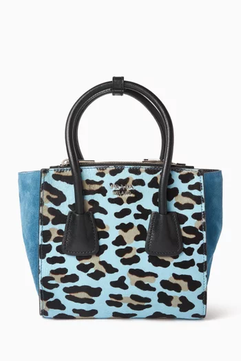 Leopard-print Bag in Calf Hair Suede